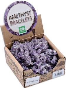 Crystals: Amethyst  Chip Bracelet