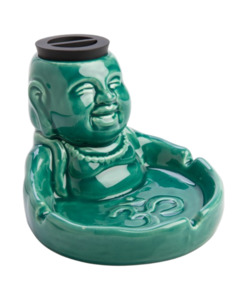 Incense Burners: Stash It! Laughing Buddha Storage Jar & Ashtray
