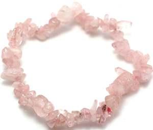 Crystals: ROSE QUARTZ CHIP BRACELET