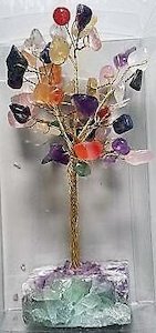 Large Gemstone Tree on Crystal Base