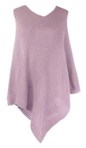 Poncho: Ally classic knit poncho