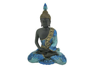 Buddha: Blue Sitting Buddha 21cm