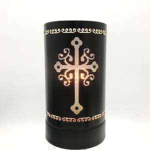 Touch Lamp Wax Warmers: Black Antique Cross Touch Warme