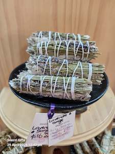 Smudge Sage Palo Santo: Lavender White Sage 4 inch Smudge NEW!