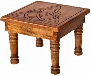 Altar Tables: Altar Table Triquetra Light mango wood