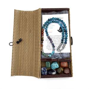 Crystal Jewellery: Chalcedony Chakra Necklace with Tumbled Stones