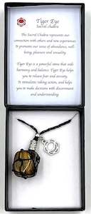 Crystal Jewellery: Braided Stone Necklace Tiger Eye