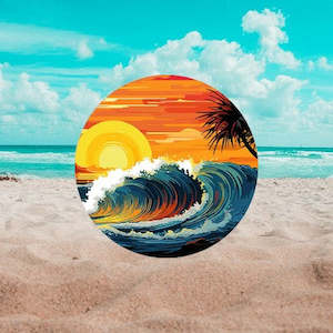 Placemats Coasters: Sunset Waves Coaster Set