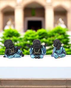 Incense Burners: 8cm Happy Cute Shiny Buddha