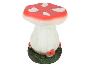 Fairy Gardens: Red Mushroom Garden Stool