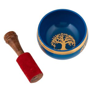 SINGING BOWL - Tree of Life Blue small