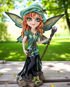 Fairies Mermaids: Green Fairy with Magic Wand