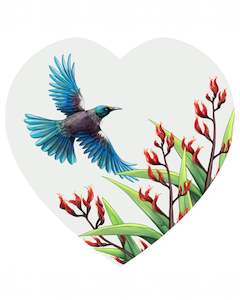 Sophie Blokker: Tui in flight Ceramic Heart- Sophie Blokker