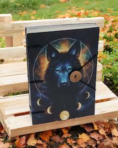 Moon Phases Wolf Paper Journal