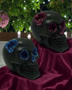 Black Crystal Cave Skull