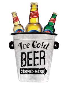 Wall Art: Metal Wall Art Mancave Beer