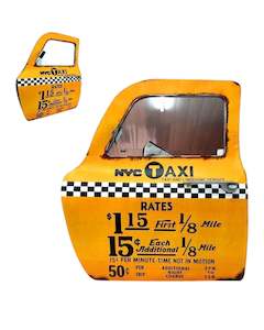 Wall Art Metal Car Door - NYC Taxi