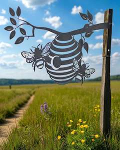 Wall Art: Bees on Branch Hanger