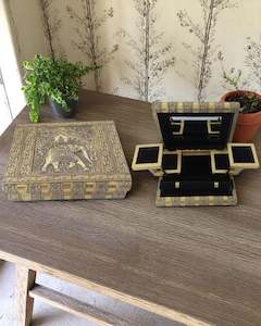 Jewellery Boxes: Jewellery Box Elephant Design Brass Finish