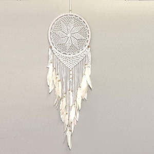 Dreamcatchers: Crochet Macramé Star White32cm