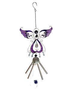 Wind Chimes: Windchime Suncatcher Purple Angel