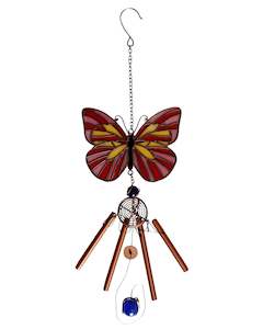 Wind Chimes: Windchime Suncatcher Butterfly - Orange