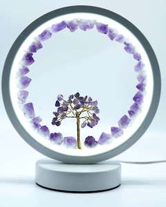 Amethyst LED USB Lamp with Gemstone Tree