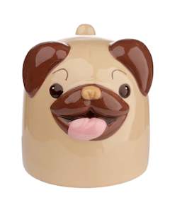 Mopps Pug Upside Down Ceramic Shaped Mug