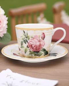 Cups Mugs Teapots: Redoute Rose Cup & Saucer