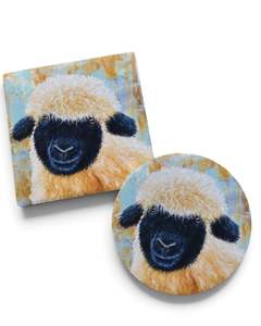 Placemats Coasters: Valaise Blacknose Sheep Ceramic Coaster