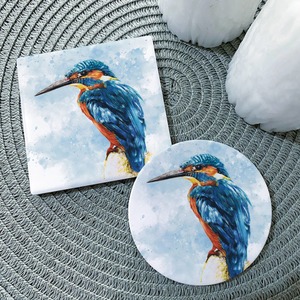 Placemats Coasters: Kingfisher Ceramic Coaster