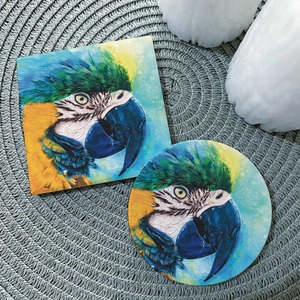 Placemats Coasters: Macaw Ceramic Coaster