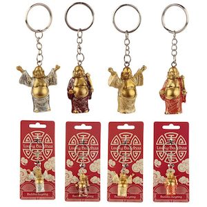 Buddha: Lucky Buddha Glitter Keyring