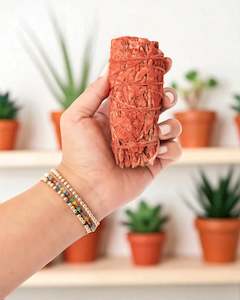 Smudge Sage Palo Santo: Dragons Blood 4" California White Sage Herb Wand