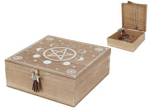 Oracle Tarot Boxes: Square Wiccan Trinket Box