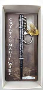 Crystal Magic Wand Keychain – Citrine
