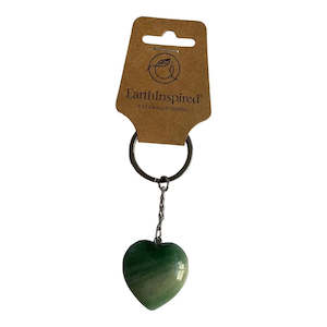 Crystal Keyrings: Aventurine Heart Keyring