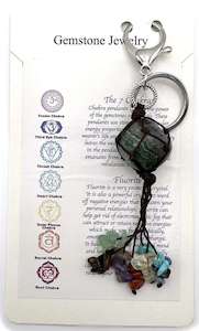 Crystal Keyrings: Chakra Keyring Fluorite