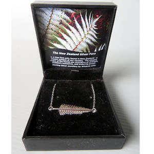 Wildside Earrings Silver 1: SILVER FERN NECKLACE