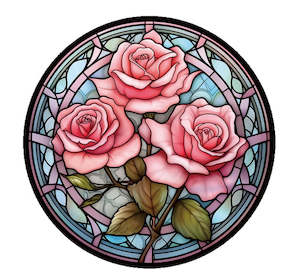 Suncatcher: Suncatcher Pink Roses
