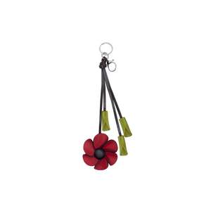 Charms Keychains: Floral Charm - Red