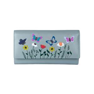Matinee Leather Wallets: Sophia Matinee Wallet - Grey