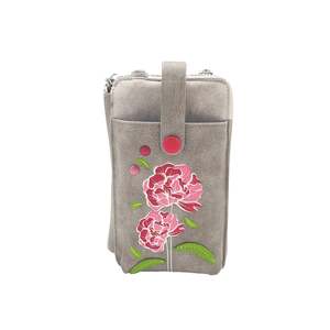 Peony Smartphone Pouch - Grey