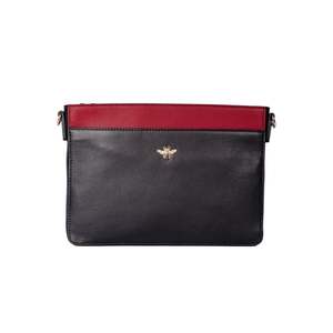 Hand Bags: Mason Cross Body Leather Bag - Black