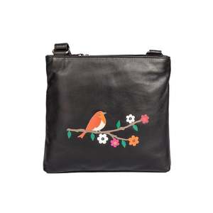 Robin Cross Body Leather Bag - Black