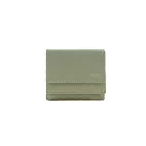 Wallets: Kora Small Tri-Fold Leather Purse - Green