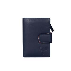 Mens Wallets: Braemar Tall Leather Tab Wallet - Blue