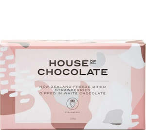 Chocolate: White Chocolate Freeze Dried Strawberries