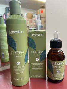 Vegan Organic Options: Echosline Energy Shampoo 300ml & Lotion 125ml For hair loss ,strengthening & hair thinning plus hair growth