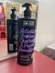 NOT YOUR MOTHERS Activated Bamboo Charcoal & Purple Moonstone clarifying shampoo 473ml